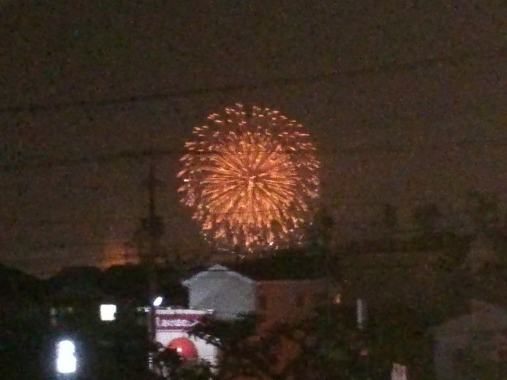 宮島花火、家から結構見えたー！